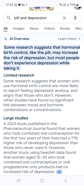 Pill and depression