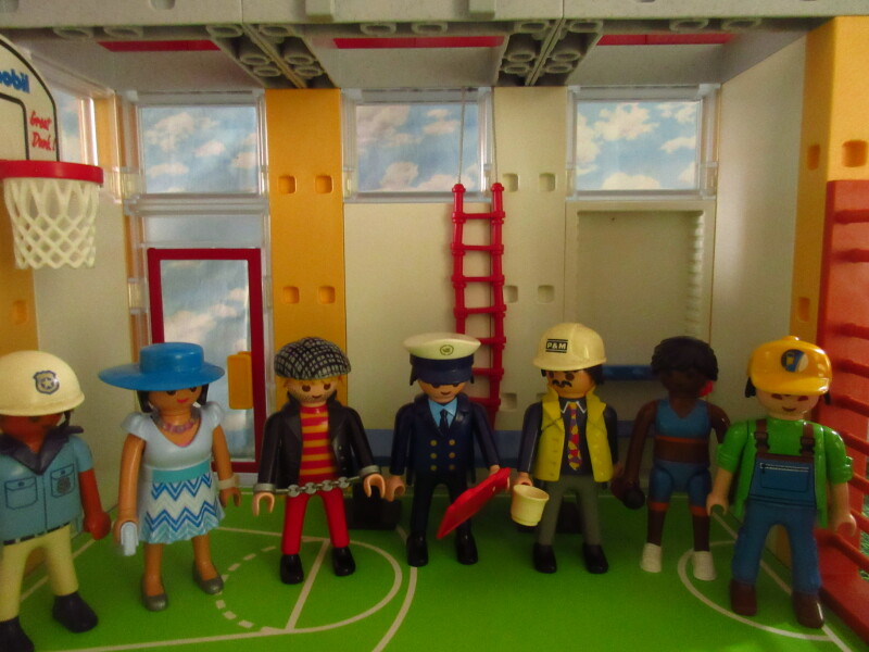 It's general election day for the Playmobil people in our house.