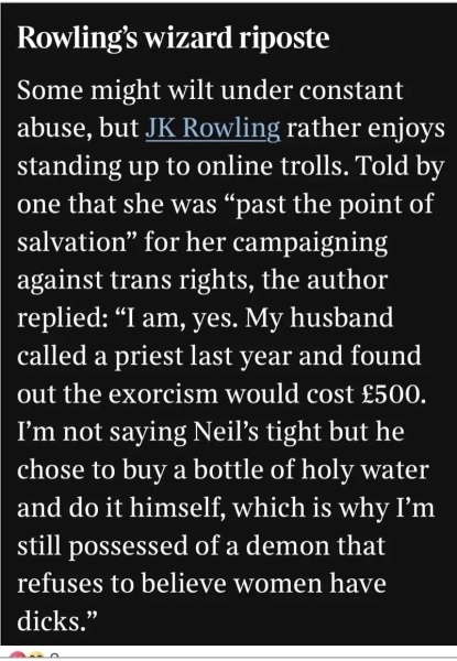 JKR wins Tuesday