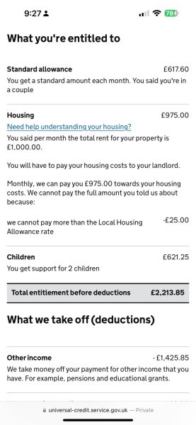 Universal credit. HELP PLS.