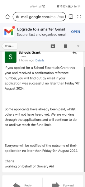 GroceryAid School Essentials Grant 2024