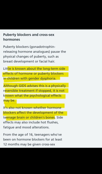 Puberty Blockers clinical trial.