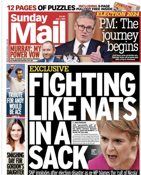 Exit polls showing SNP have lost 38 seats