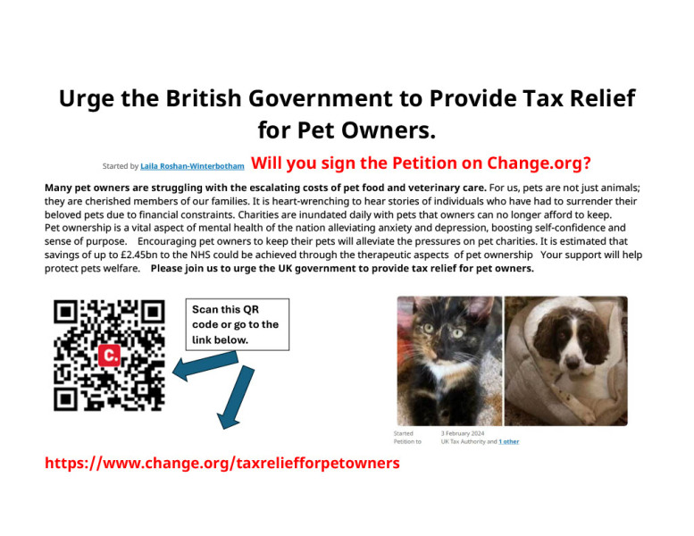 Tax relief for pet owners