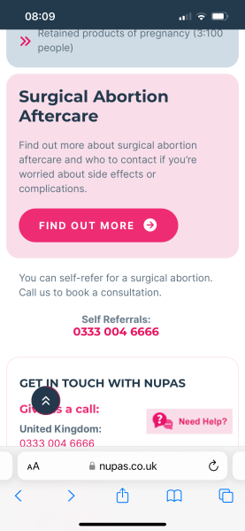 Failed abortion at 10 weeks. Very difficult to access abortion post 10 weeks