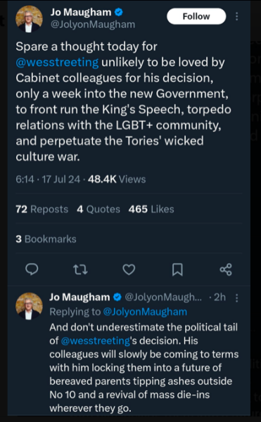Wes Streeting addresses puberty blockers decision -excellent response