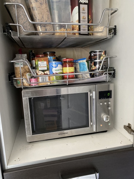 Appliance garage- built in microwave?