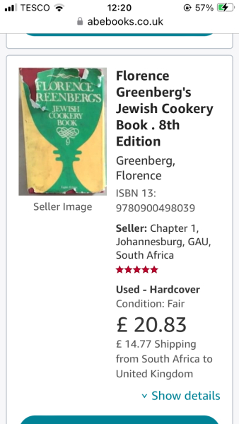 Florence Greenberg Jewish Cookery Book