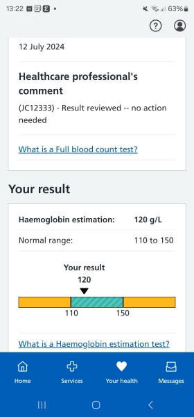 Doesn't this FBC show anemia?