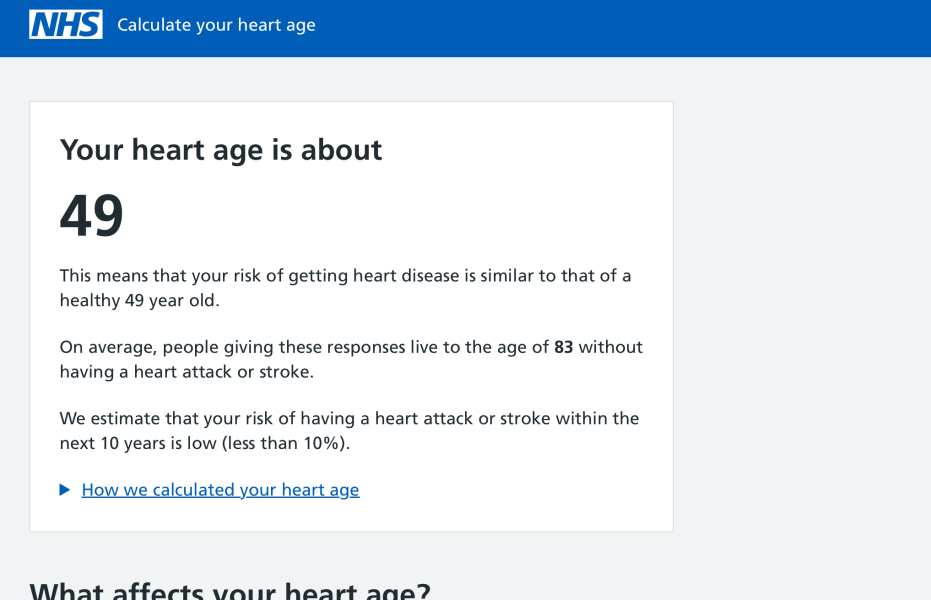 What's your heart age?