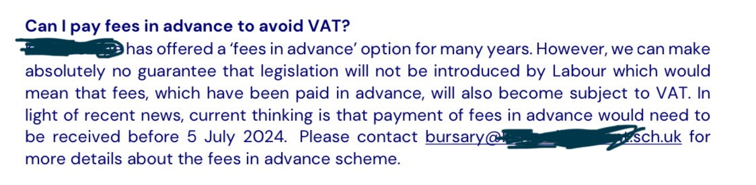 Reduce or remove Staff discounts at Independent Schools.