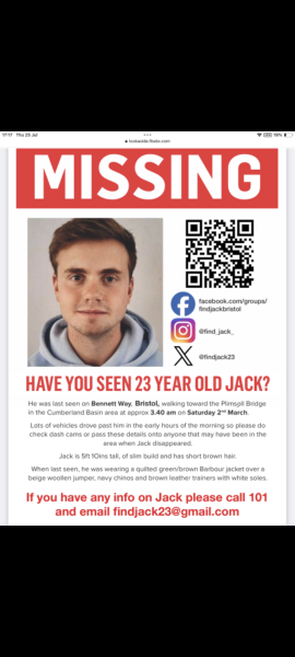 Jack O' Sullivan still missing but we can all help!