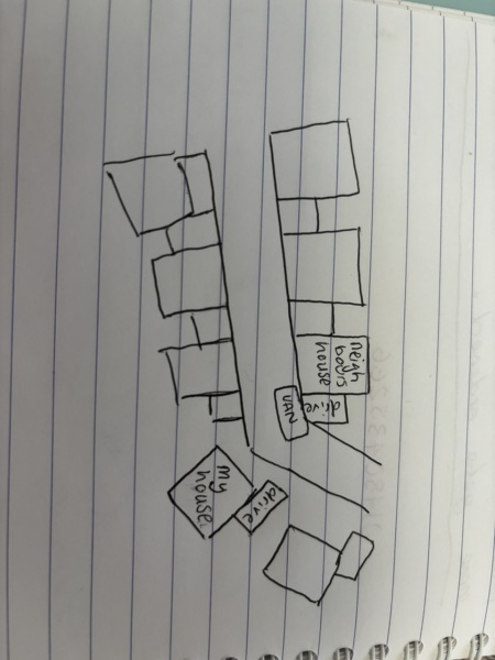 AIBU to ask neighbour to park car elsewhere? Diagram!