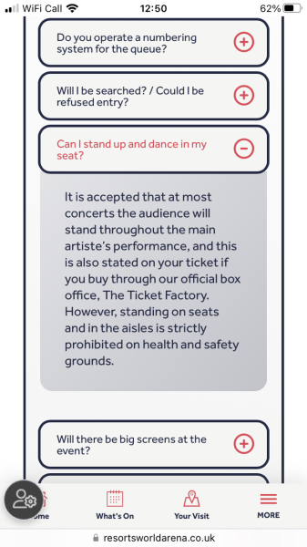 I stood at a concert