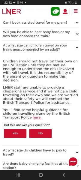Would you let your 10 and 13 year old on London to Leeds train alone?