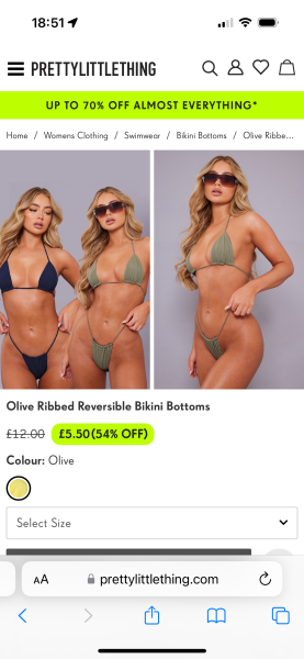 Furious with DD's swimwear