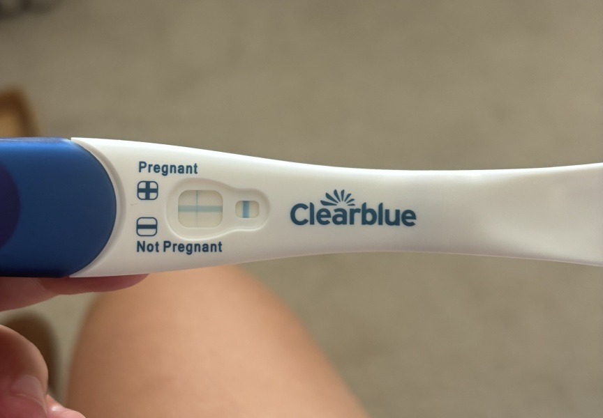 Clear blue test. Evap line or positive