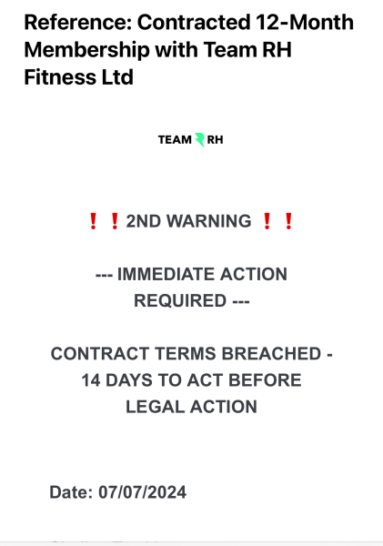 Team RH - has anyone actually been visited by a debt collector