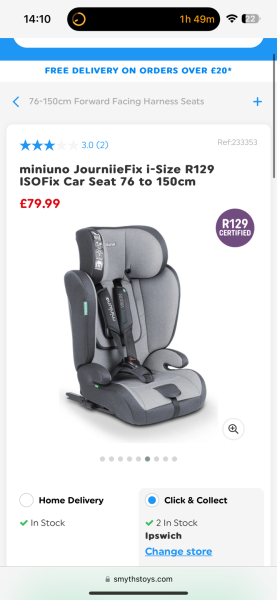 Nania adventure or kinder kraft car seat?