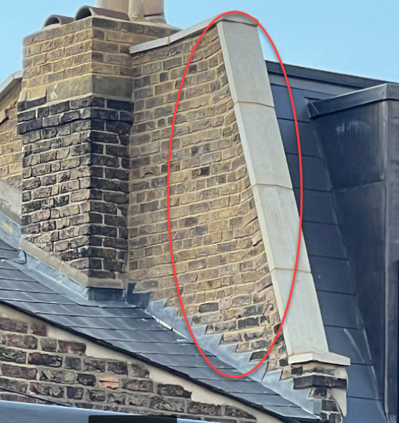 poor workmanship when raising party wall