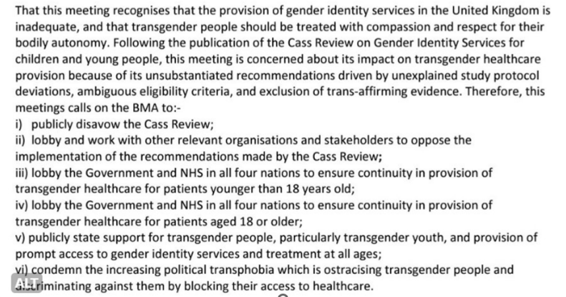 BMA to vote to 'disavow' the Cass review