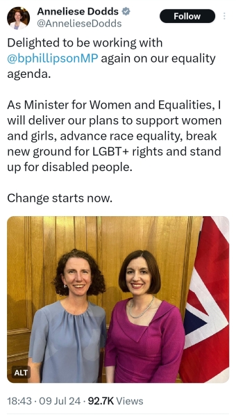A question of context: Where does Anneliese Dodds stand on gender?