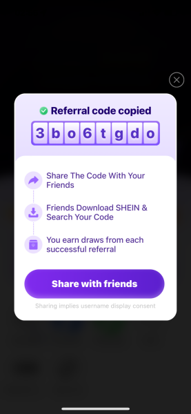 shein draw £300.