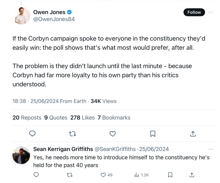 I’m hearing Jeremy Corbyn is going to lose his seat