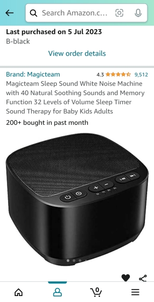 White noise device for adults