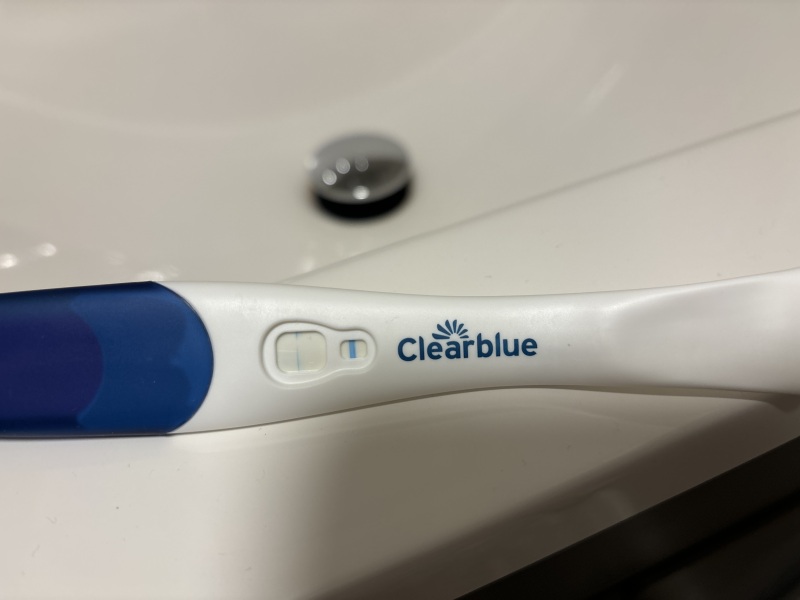 Clear blue test. Evap line or positive