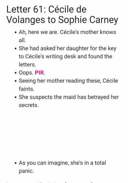 Did She Fall Or Was She Pushed? Dangerous Liaisons Readalong 2024