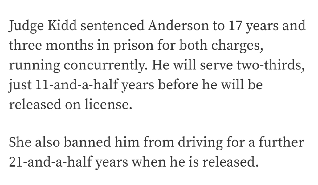 17 year sentence