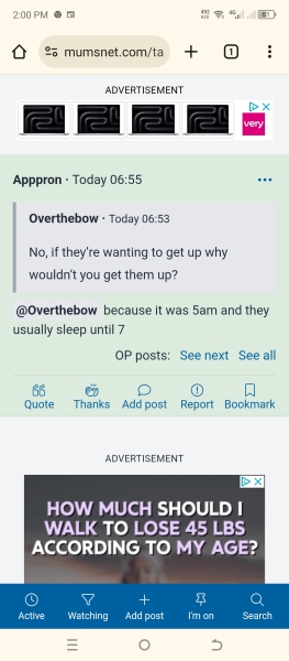 To leave baby crying if…