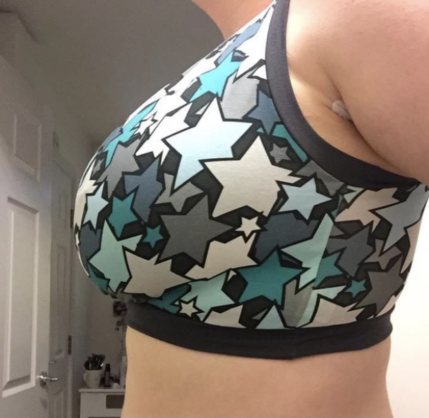 A completely metal / plastic free bra for a bigger bust