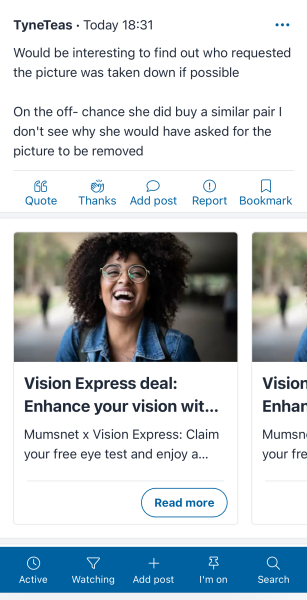 To want my glasses back?