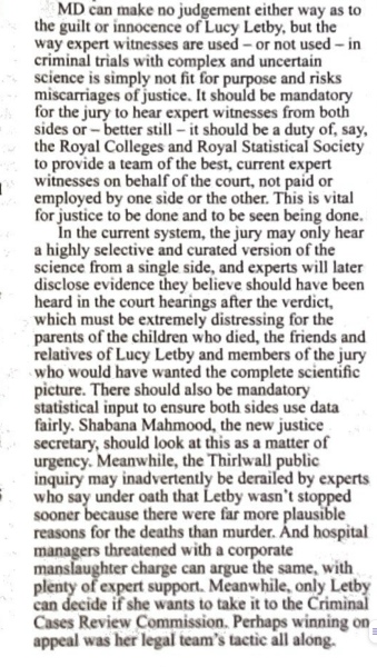 To think the Lucy Letby case needs a judicial review?