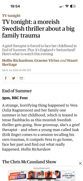 Please can anyone recommend any 3 to 5 part drama/psychological thriller type series?