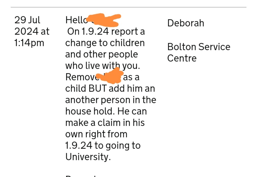 Child element stop date?