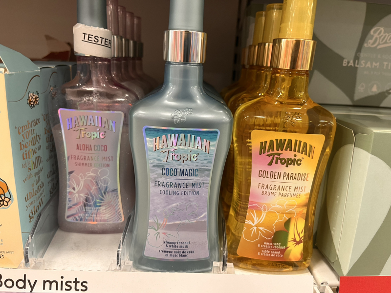 A budget perfume that smells like beach, coconut and sun lotion