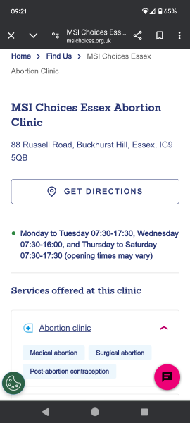 Failed abortion at 10 weeks. Very difficult to access abortion post 10 weeks