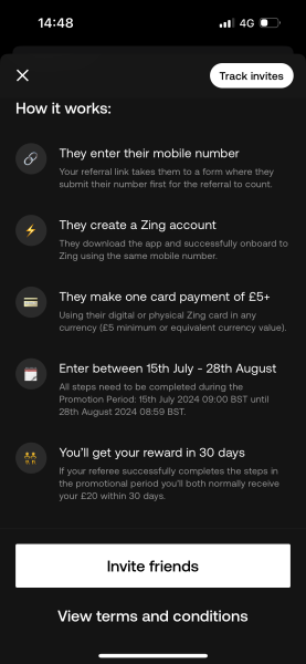 HSBC Zing banking app - make £20 easily plus up to £400
