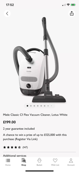 Looking for a new vacuum cleaner