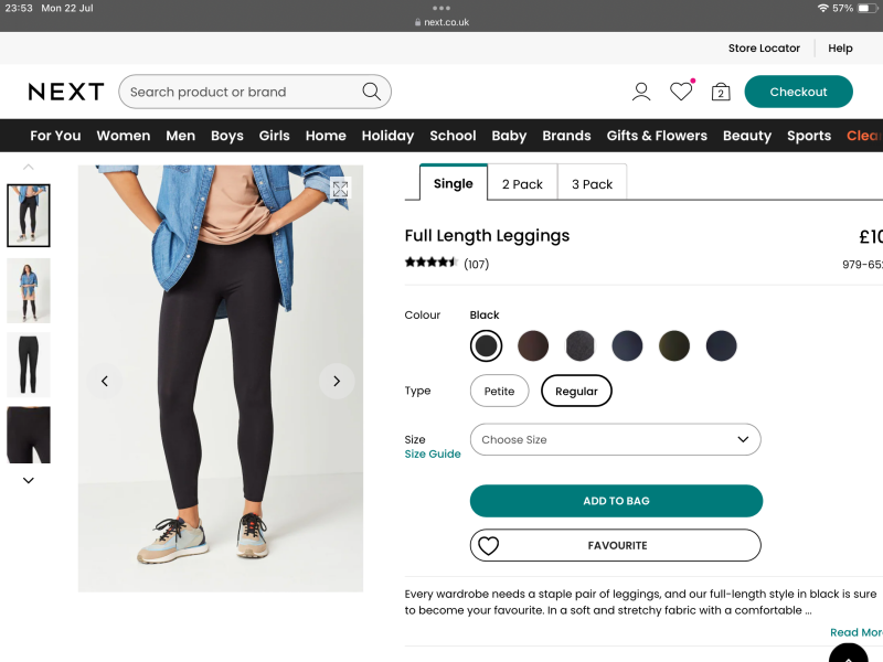 Thin cotton leggings