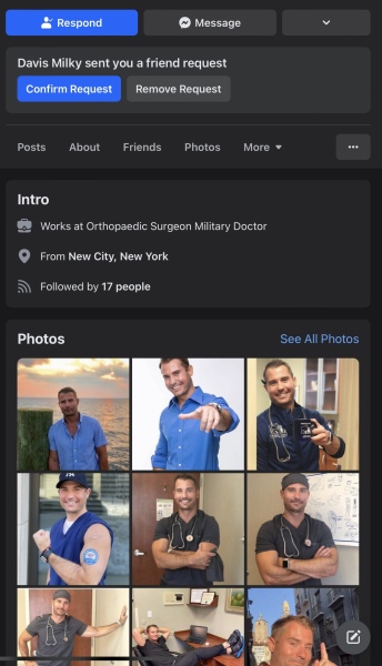 A very good looking man has sent me a friend request on FB