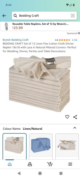 What kind of napkins do you use at meal times?