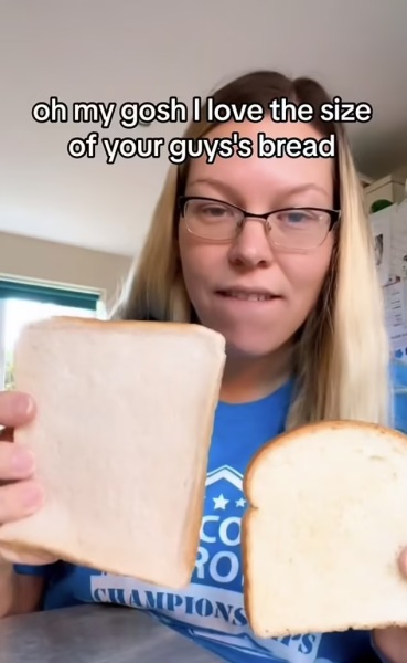 Do Americans not cut their sliced bread sandwiches?