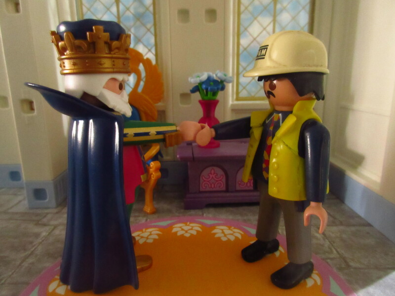 It's general election day for the Playmobil people in our house.