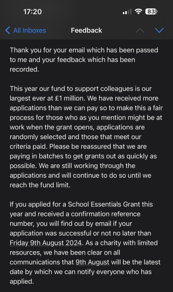 GroceryAid School Essentials Grant 2024