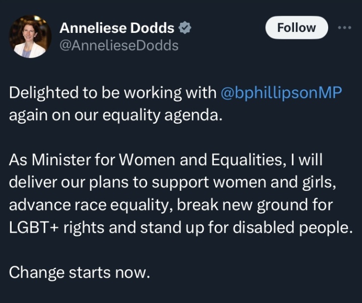 Dodds- Minister for Women.