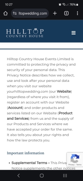 Wedding venue companies house panic